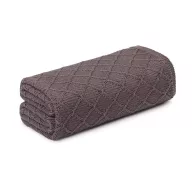 My Memi bambusz kockás kötött takaró - Barna
