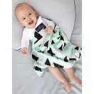 Mosolygó baba menta háromszög mintás Bamboo Line bambusz takaró alatt