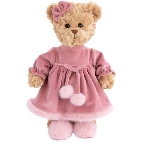 Bukowski plüss - Aiko maci bársony ruhában 35 cm