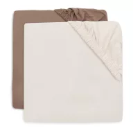   Jollein gumis lepedő csomag kiságyba 70x140cm - Milky Coffee/Ivory