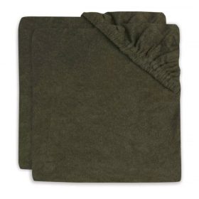 Minimal pelenkázó lap huzat - Levélzöld frottír 2 db-os