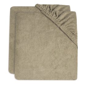 Minimal pelenkázó lap huzat - Olívazöld frottír 2 db-os