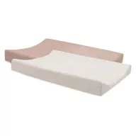   Jollein frottír pelenkázó lap huzat csomag - Wild Rose/Ivory