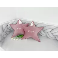 Elegance csillag díszpárna - Mályva hímzett névvel
