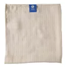 Kiterített bézs Bamboo Line bambusz takaró 65x65 cm méretben kék márkajelzéssel