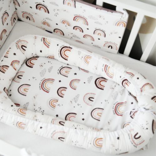 Happy kókuszbetétes babafészek - Szivárványok