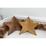 Elegance csillag díszpárna - Karamell hímzett névvel