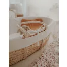 AhojBaby organikus pamut betét fonott mózeskosárhoz fehér színben