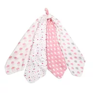   Soft mintás textil pelenka válogatás 4 db-os - Rózsaszín felhős