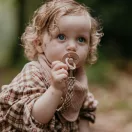 BIBS cumilánc - páva/pasztellkék