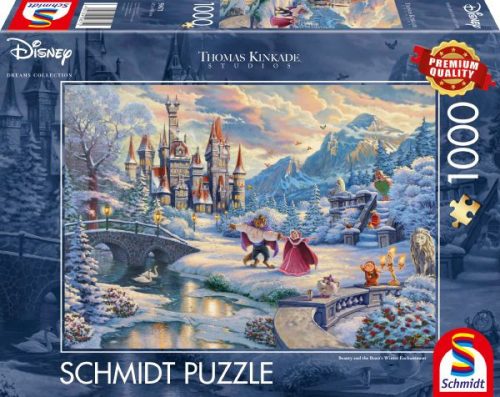 Schmidt puzzle - Szépség és a szörnyeteg téli jelenet 1000 darabos