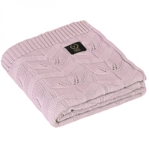 Royal Whale bambusz-pamut kötött takaró - Piszkos rózsaszín