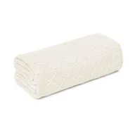 My Memi bambusz kockás kötött takaró - Ekrü