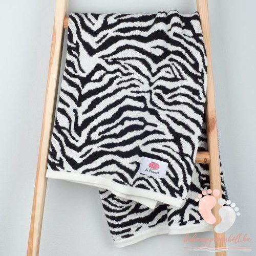 Happy pamut kötött takaró - Zebra