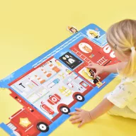   Banana Panda fejlesztőjáték - Make-a-Match Puzzle - Tűzoltóautó