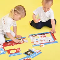   Banana Panda fejlesztőjáték - Make-a-Match Puzzle - Tűzoltóautó