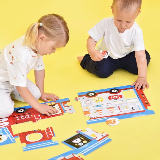 Banana Panda fejlesztőjáték - Make-a-Match Puzzle - Tűzoltóautó