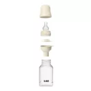 BIBS cumisüveg szett szilikon cumifejjel - Krémfehér (150ml)