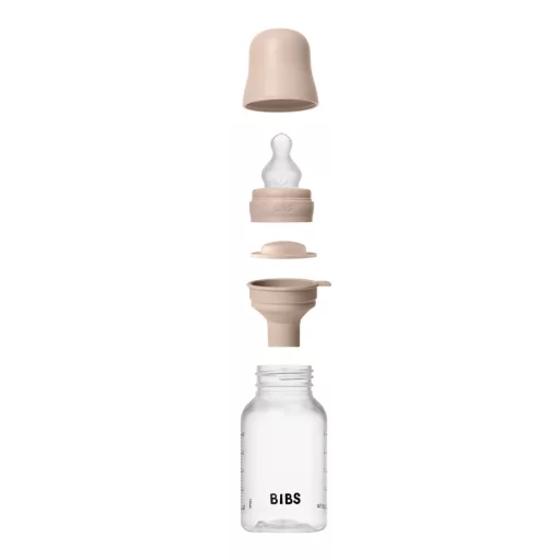 BIBS cumisüveg szett szilikon cumifejjel - Púderrózsaszín (150ml)