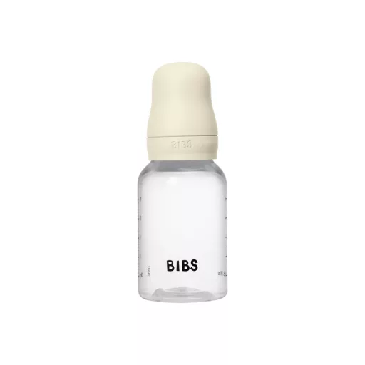 BIBS cumisüveg szett natúr kaucsuk cumifejjel - Krémfehér (150ml)