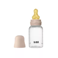   BIBS cumisüveg szett natúr kaucsuk cumifejjel - Púderrózsaszín (150ml)