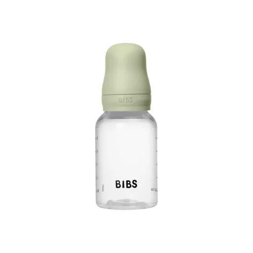 BIBS cumisüveg szett natúr kaucsuk cumifejjel - Zsálya (150ml)