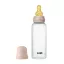 BIBS cumisüveg szett natúr kaucsuk cumifejjel - Púderrózsaszín (270ml)