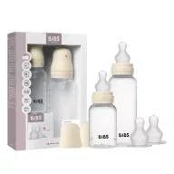   BIBS cseperedő cumisüveg készlet - szilikon cumifejjel - Krémfehér - 150/270 ml