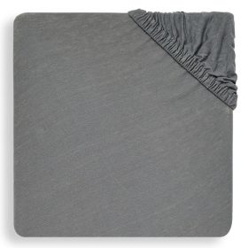 Jollein gumis lepedő 60x120 cm - Grafitszürke