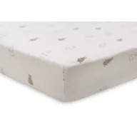 Jollein gumis lepedő 60x120 cm Miffy olive green nyuszis mintával összehajtva