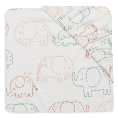 Jollein gumis lepedő 60x120 cm - Elephant Tales