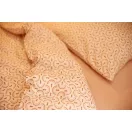 Jollein 60x120 cm gumis pamut lepedő összehajtva Silk Rose púderrózsaszín árnyalatban