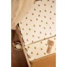 Jollein Mini Teddy Bear mintás gumis lepedő 70x140 cm méretben, összehajtva
