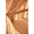 Jollein Soft Plumes gumis lepedő 70x140 cm hajtogatva, mintás pamut anyaggal és gumis sarokkal