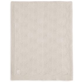 Minimal kötött takaró 100x150 cm GOTS Sea Foam - bézs