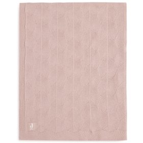   Minimal kötött takaró 100x150 cm GOTS Sea Foam - Wild rose