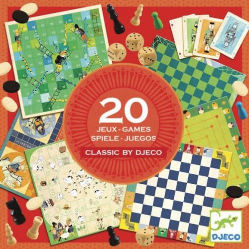 DJECO Társasjáték klasszikus - Classic box - 20 játék