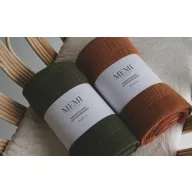 My Memi bambusz-pamut kötött takaró - Khaki