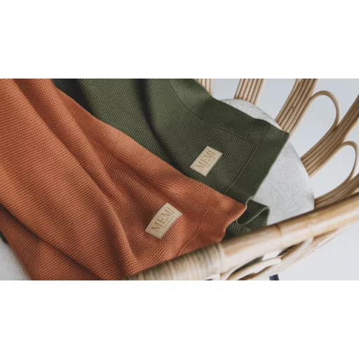 My Memi bambusz-pamut kötött takaró - Khaki