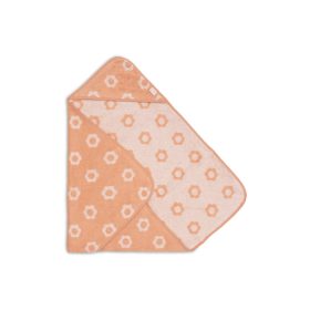   Minimal kapucnis törölköző 75x75 cm - Jacquard - Virágok