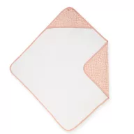 Jollein kapucnis törölköző 75x75 cm méretben, Pale pink sneak mintás kapucnival, fehér pamut belsővel felakasztva