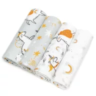   Soft mintás textil pelenka válogatás 4 db-os - Egyszarvúk