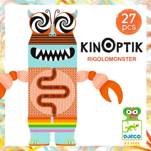 Djeco Optikai puzzle - Vicces szörnyek, 27 db-os - Kinoptik RigoloMonster