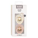 BIBS Colour cumiszett anatómiai cumifejjel - 1-es méret Krémfehér és Púderrózsaszín