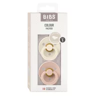   BIBS Colour cumiszett anatómiai cumifejjel - 1-es méret Krémfehér és Púderrózsaszín