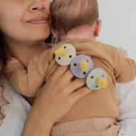   BIBS Colour 2-es szett 1-es méret - szimmetrikus cumifej - Krémfehér és Púderrózsaszín