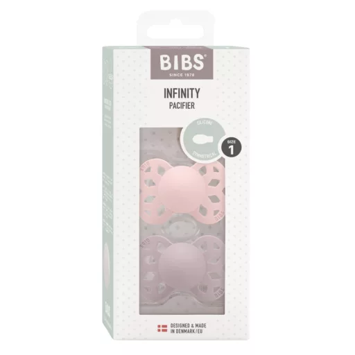 BIBS Infinity 2-es szett Cseresznyevirág és Hamvas lila 0-6 hó
