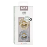   BIBS Colour 2-es szett 1-es méret - szimmetrikus cumifej - Esti púderrózsaszín és esti vanília