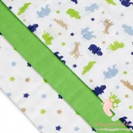   Soft mintás tetra pelenka válogatás 3 db-os - Zöld szafaris