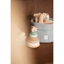 Jollein Cosy knit Sea Green kötött pelenkatároló kosár világos belsővel